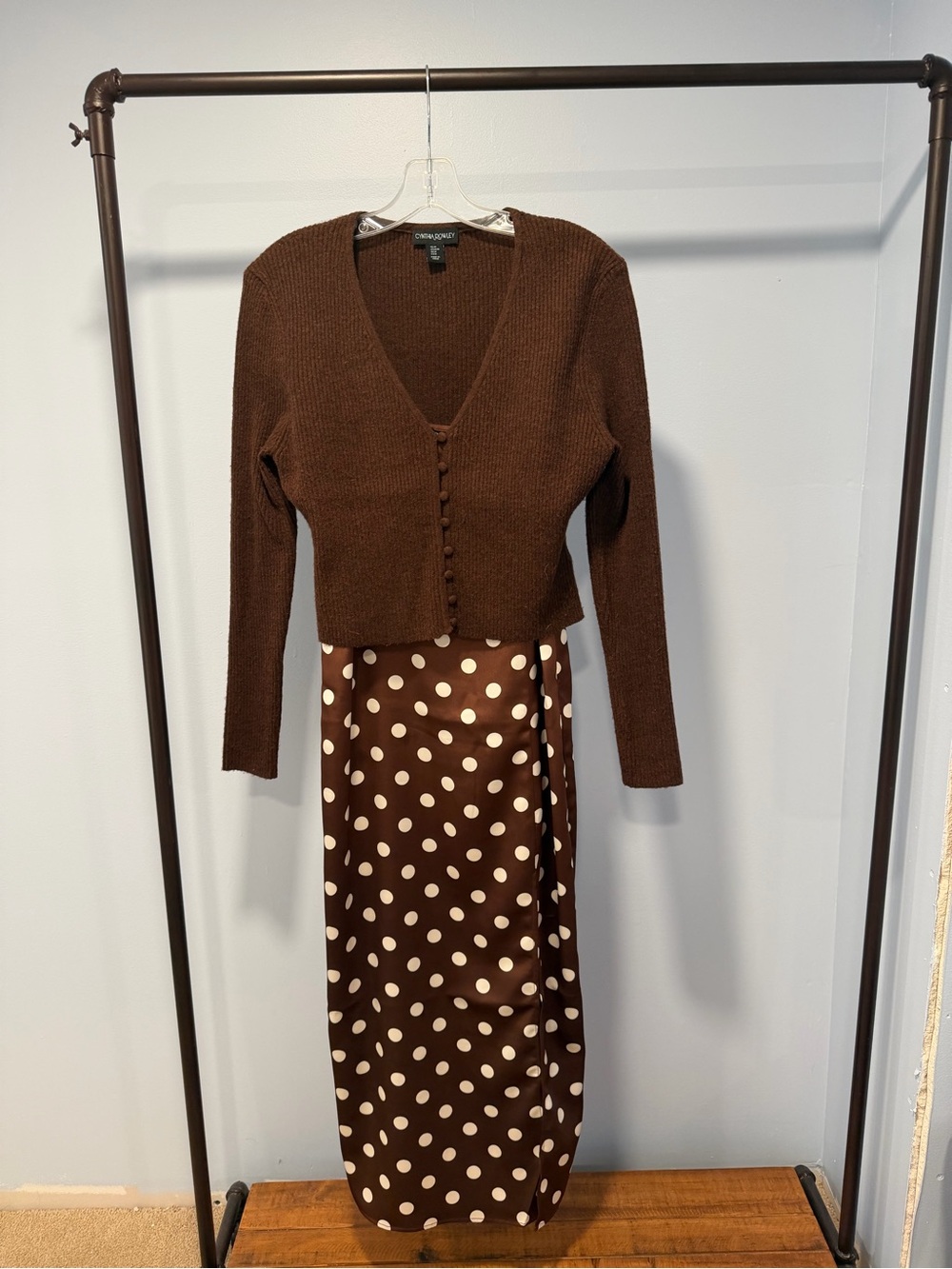 Cardigan + Skirt Set